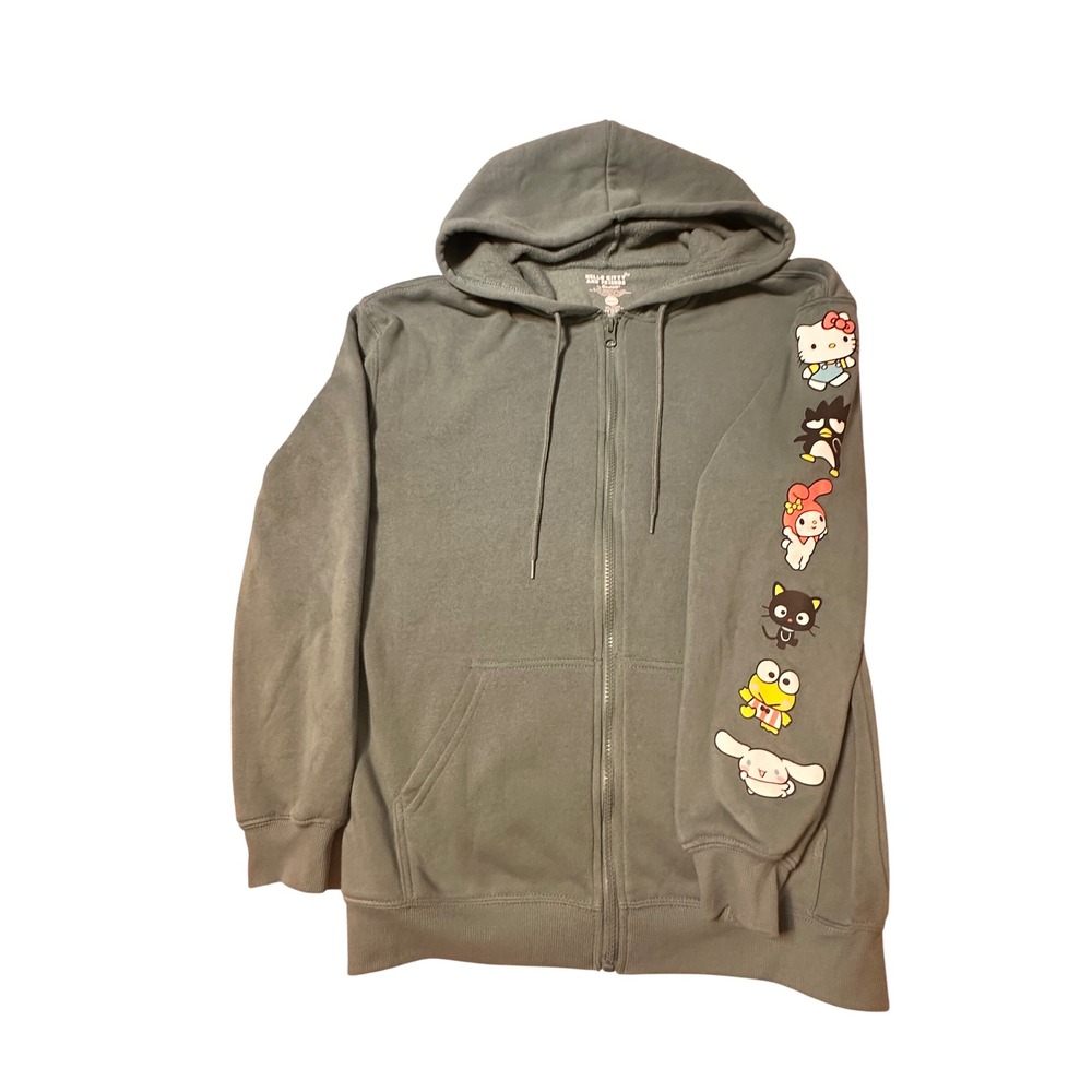 Sanrio Hello Kitty and Friends Zip Up Hoodie Sage Green XS SIL-34452